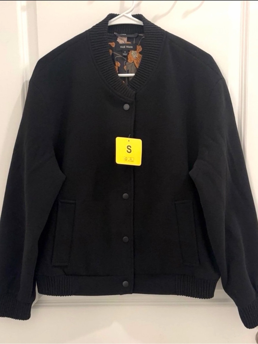 Well Worn Black Bomber Jacket